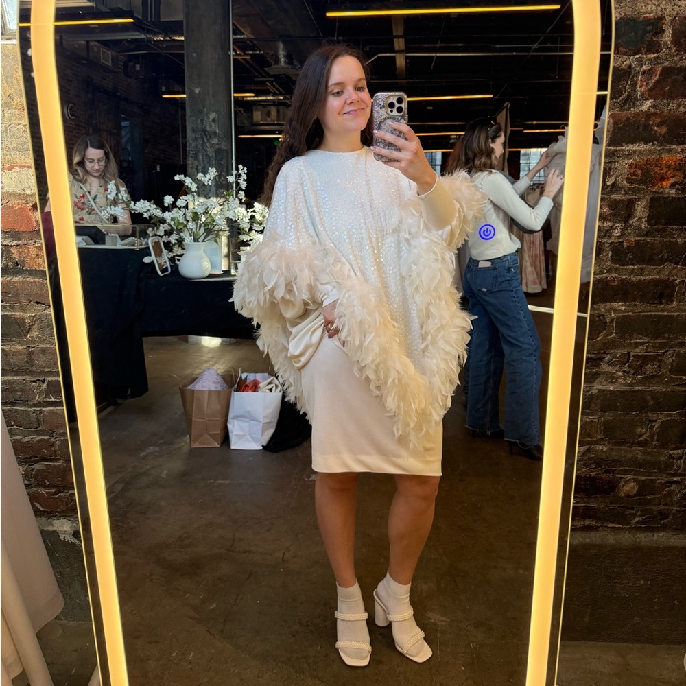 Criscione Vintage Sequin and Feather Dress